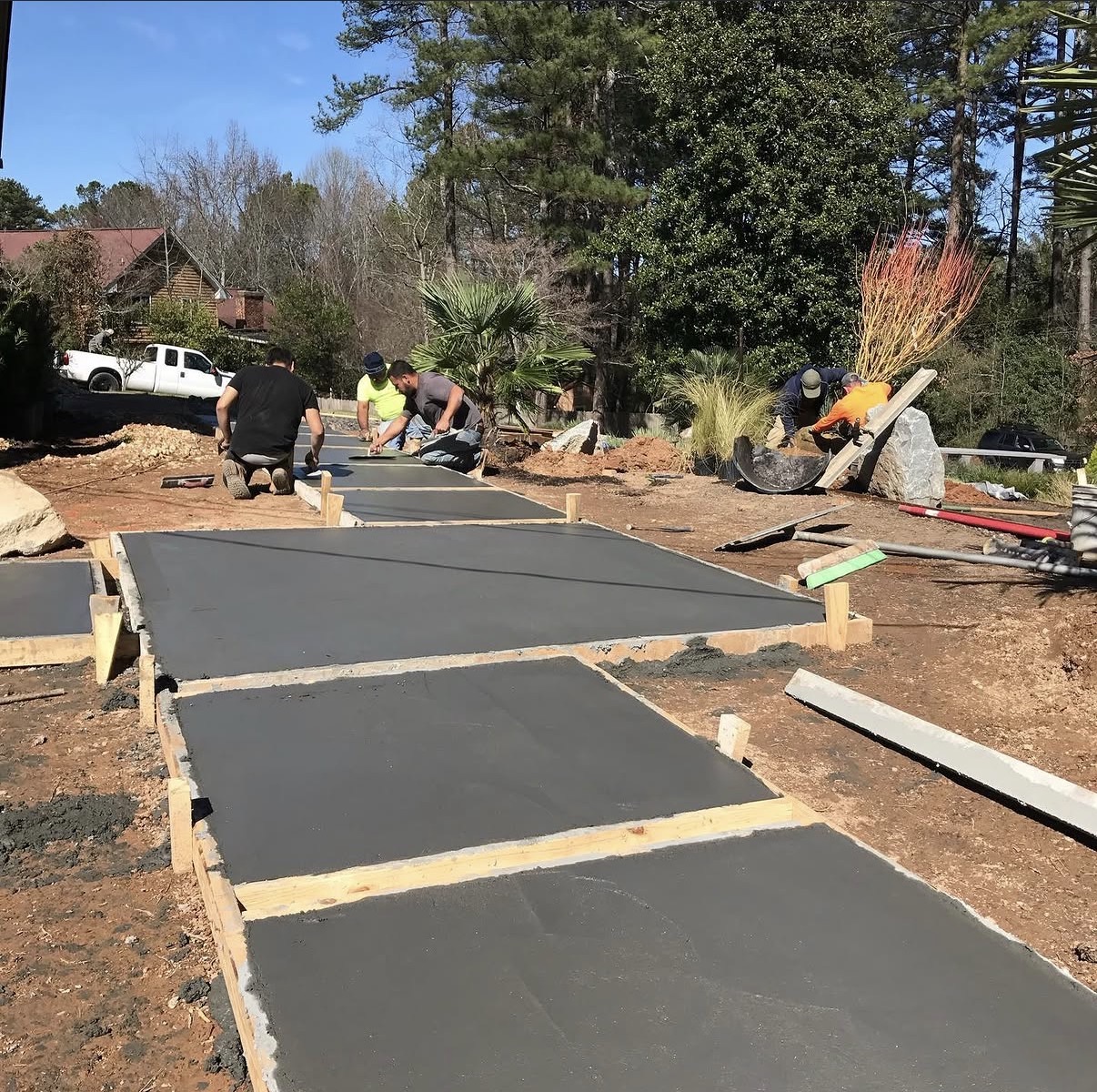Screeding the Pour
